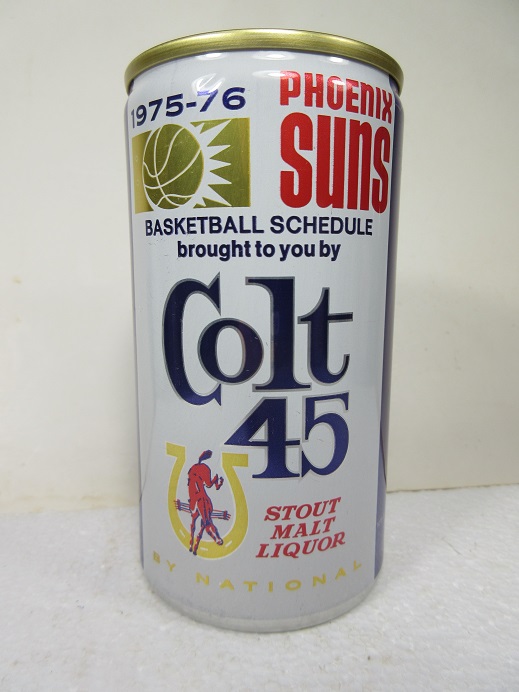 Colt 45 Stout ML - 1975-76 Phoenix Suns Schedule - bank - Click Image to Close